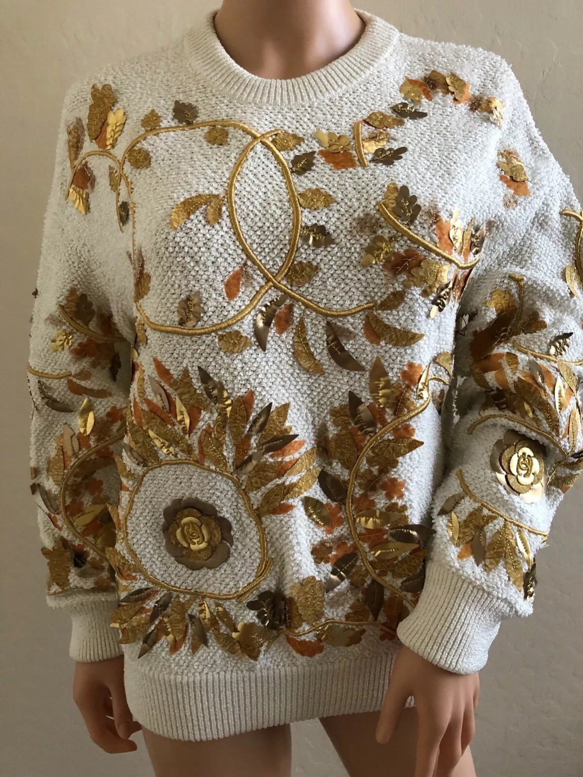 Chanel 18C Paris Greece Embroidered Sweater
