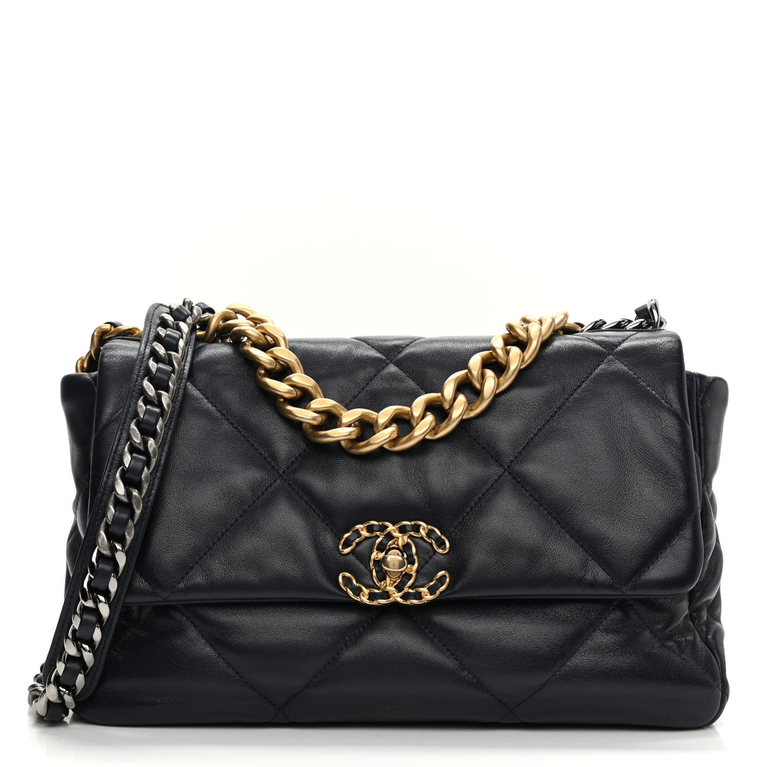 Chanel 19 MAXI FLAP GOATSKIN Shoulder Bag