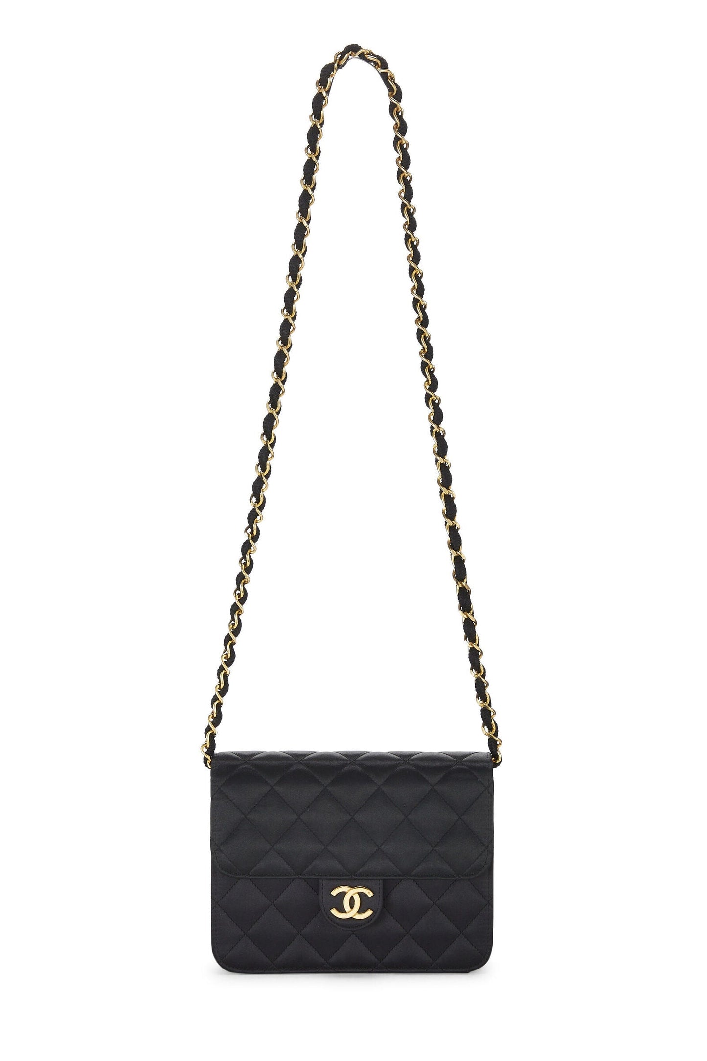 Chanel CLASSIC QUILTED SATIN FLAP Shoulder Bag