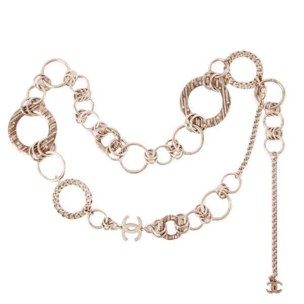 Chanel Cc Mark Plate Rhinestone Design Chain Belt Bag