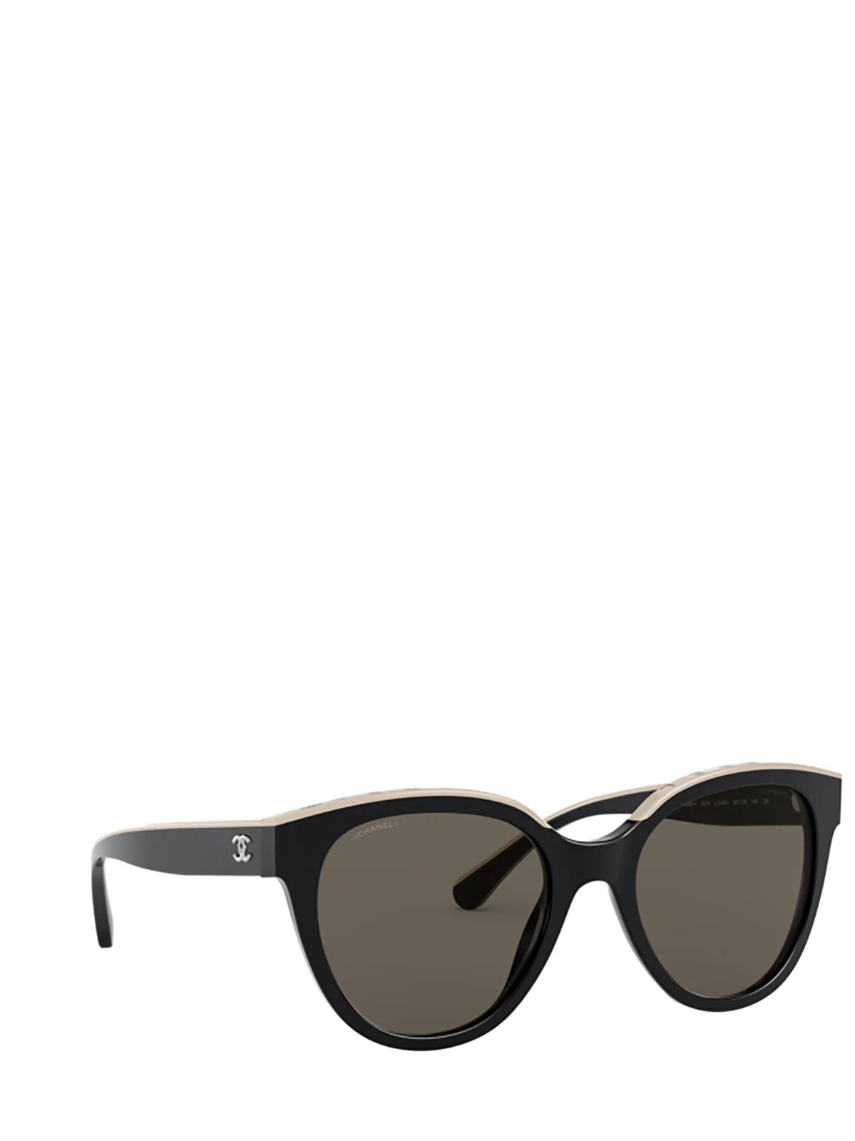 Chanel Acetate Cc Butterfly Sunglasses Black-Beige Bag