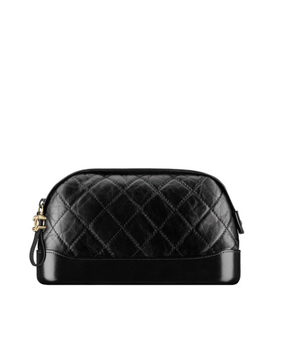 Chanel QUILTED AGED CALFSKIN COSMETIC Handbag