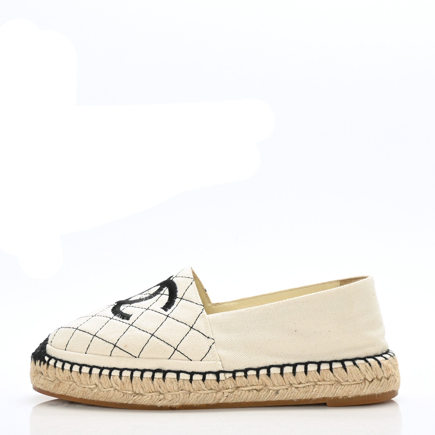 Chanel Biarritz Cc Quilted Canvas Espadrills Bag