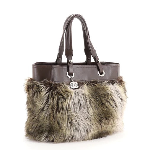 Chanel Biarritz Fur Large Tote Bag