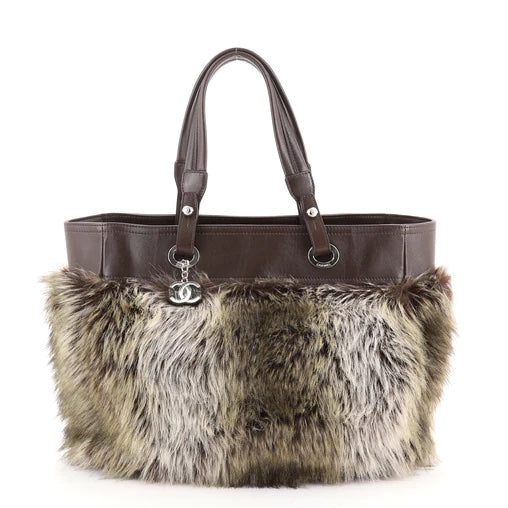 Chanel Biarritz Fur Large Tote Bag