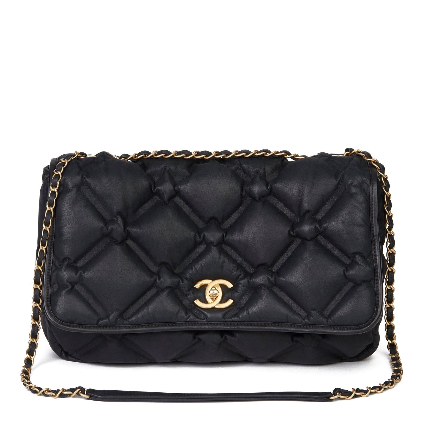 Chanel QUILTED CALFSKIN JUMBO FLAP Leather Shoulder Bag