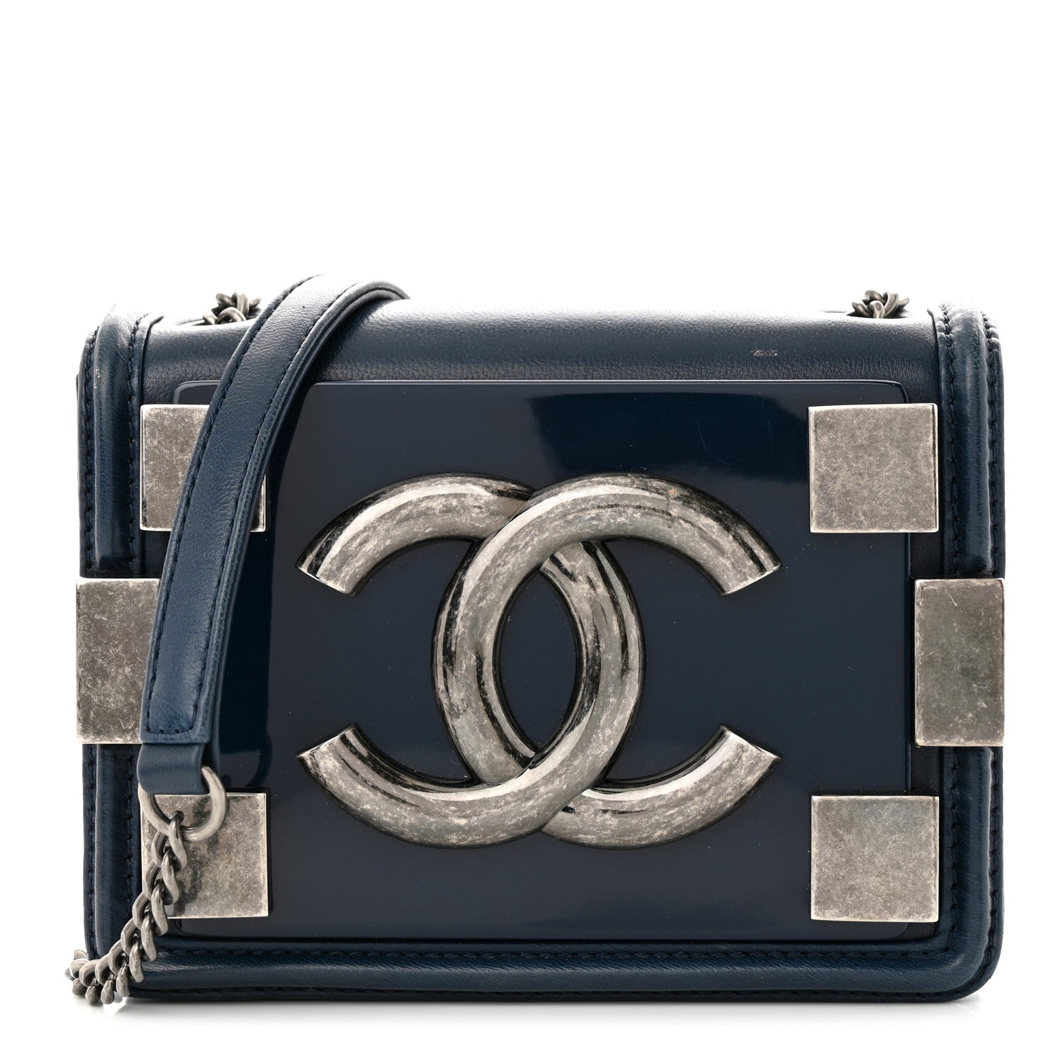 Chanel Cc Lego Boy Brick Lambskin & Plexiglass Shoulder Bag