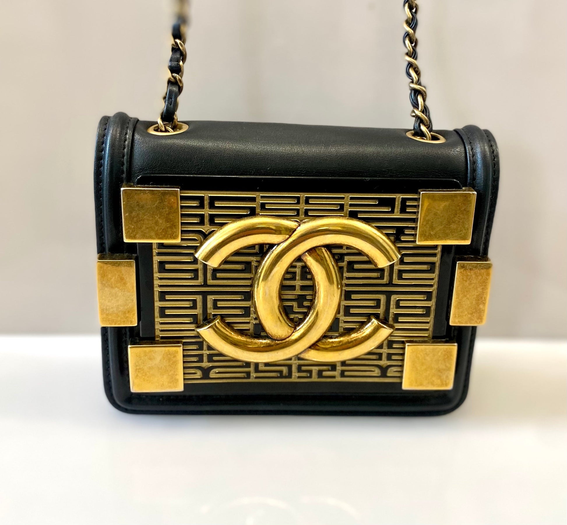 Chanel SEAMLESS GREEK BOY BRICK Mini Bag