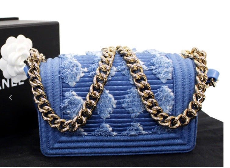 Chanel Boy the 27TH Mini Denim Shoulder Bag Hs