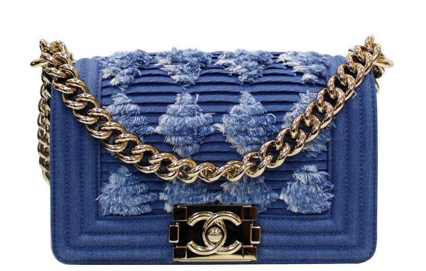 Chanel Boy the 27TH Mini Denim Shoulder Bag Hs
