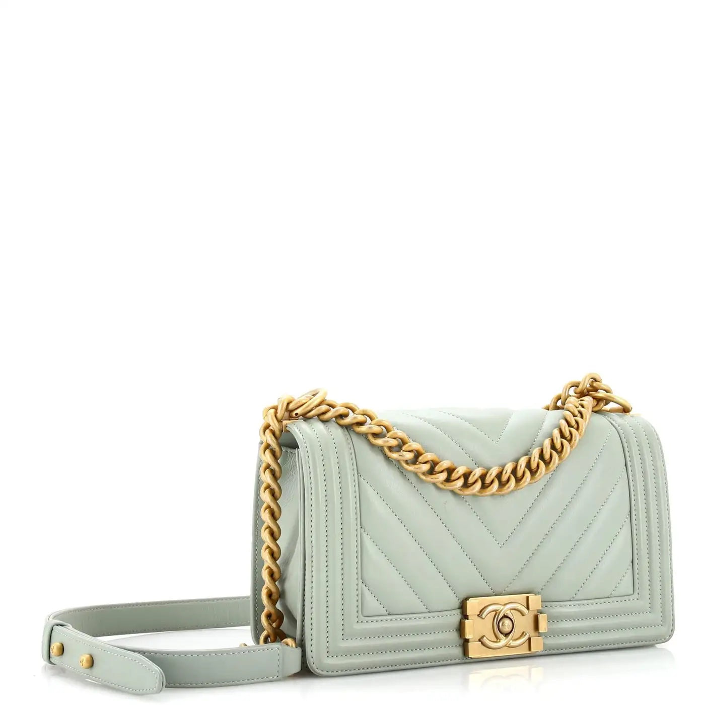 Chanel QUILTED LAMBSKIN BOY FLAP OLD Shoulder Bag