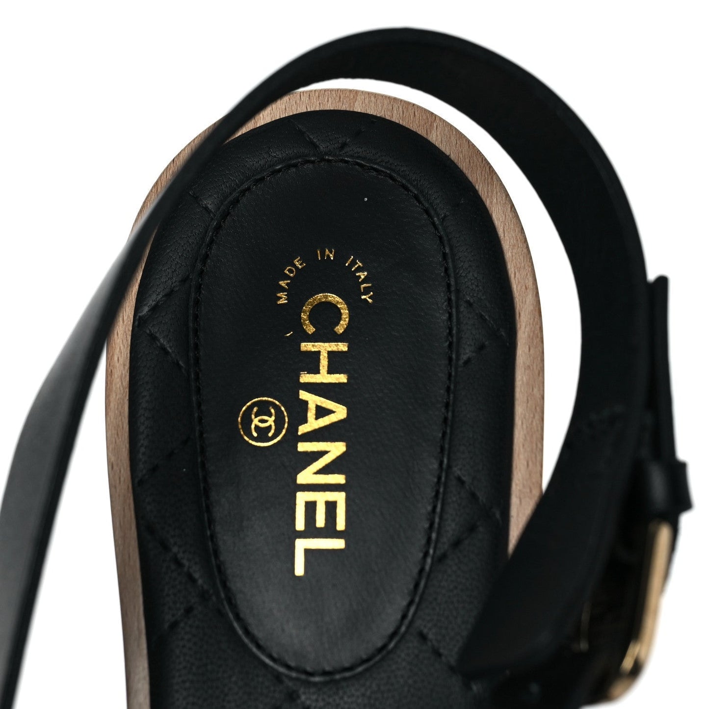 CHANEL CC SEOUL HINGED CLOG SANDALS