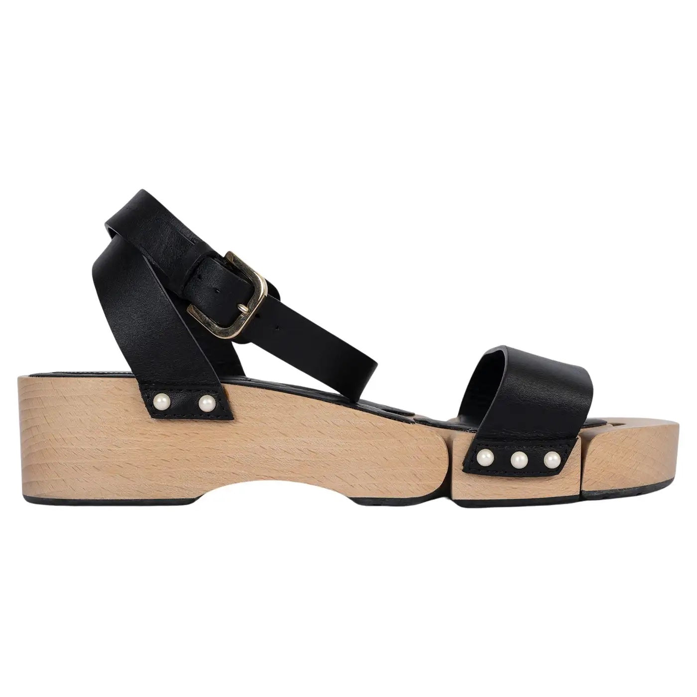 CHANEL CC SEOUL HINGED CLOG SANDALS