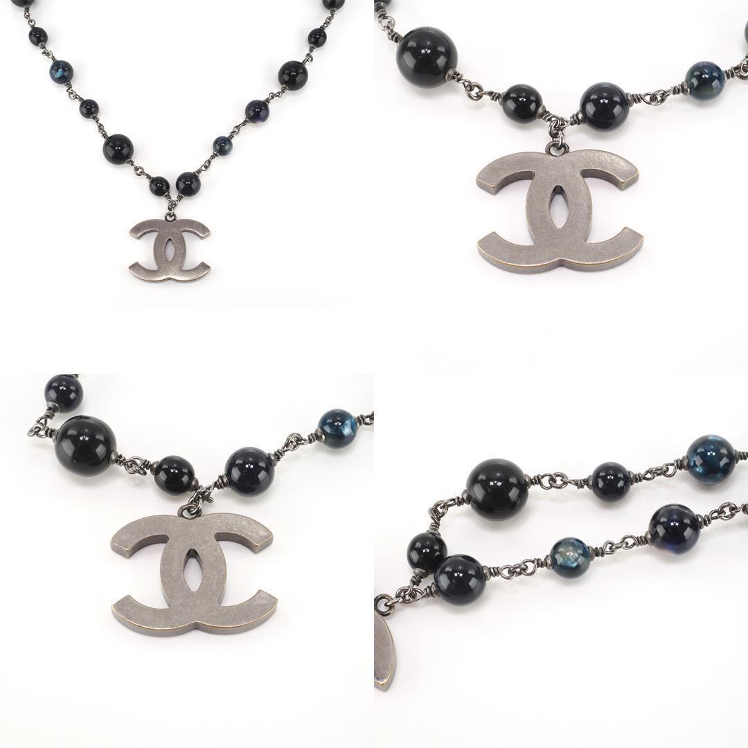 CHANEL CC 10A   BLACK PEARL NECKLACE