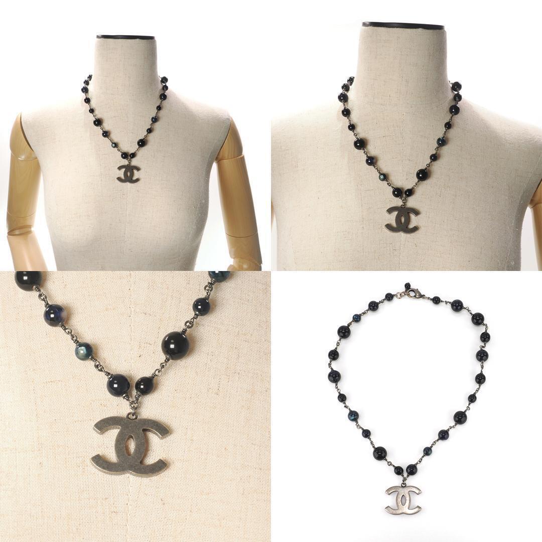 CHANEL CC 10A   BLACK PEARL NECKLACE