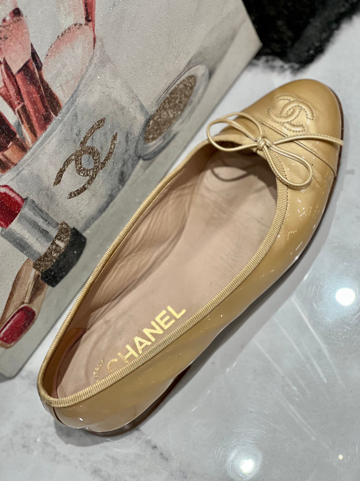 Chanel Cc Ballet Flats Women Shoes