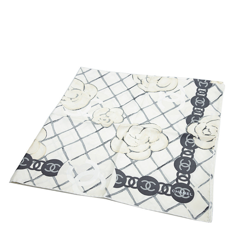 Chanel CC Camellia Square Silk Scarf Handbag