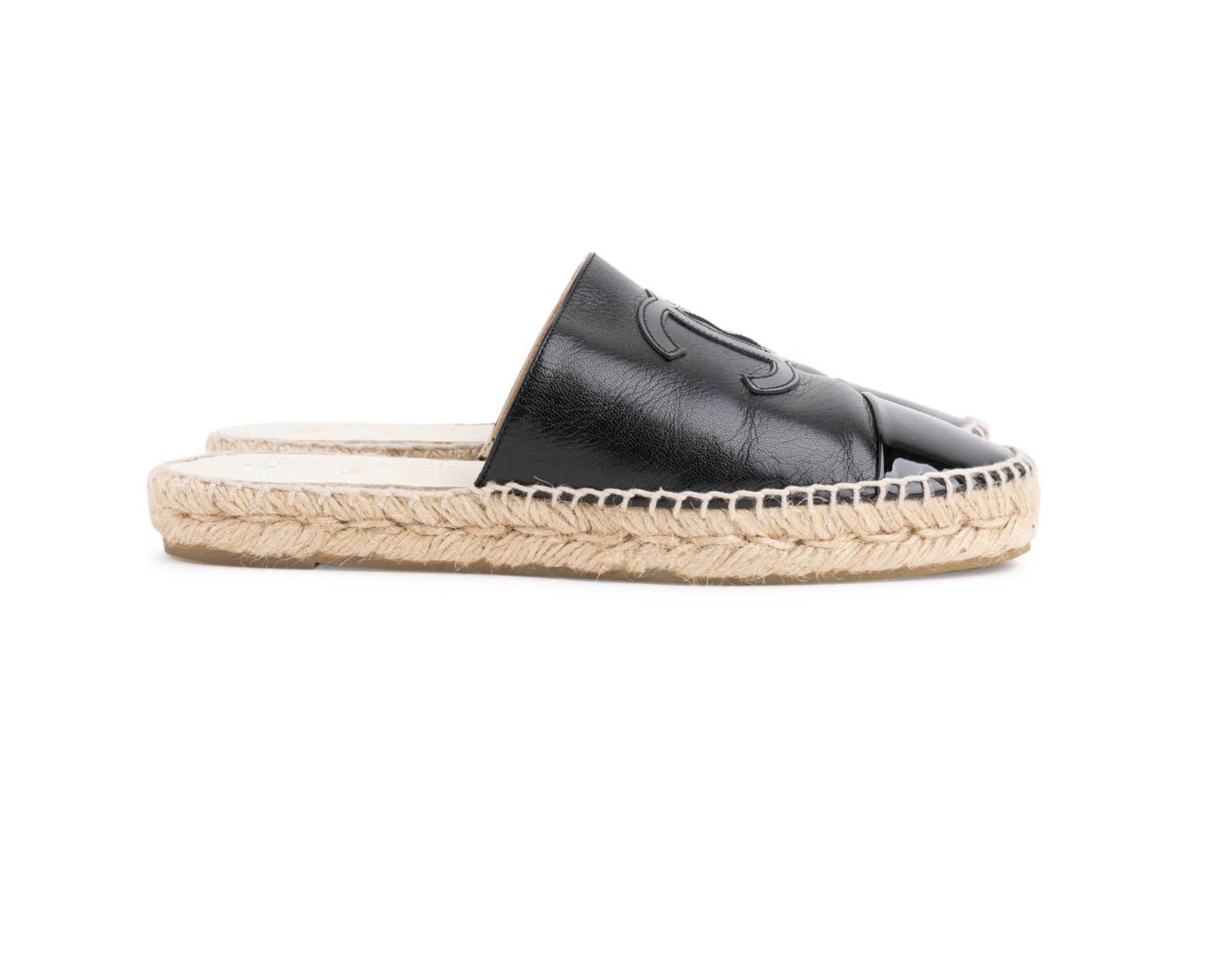 Chanel CC CAP TOE MULES Leather Hat