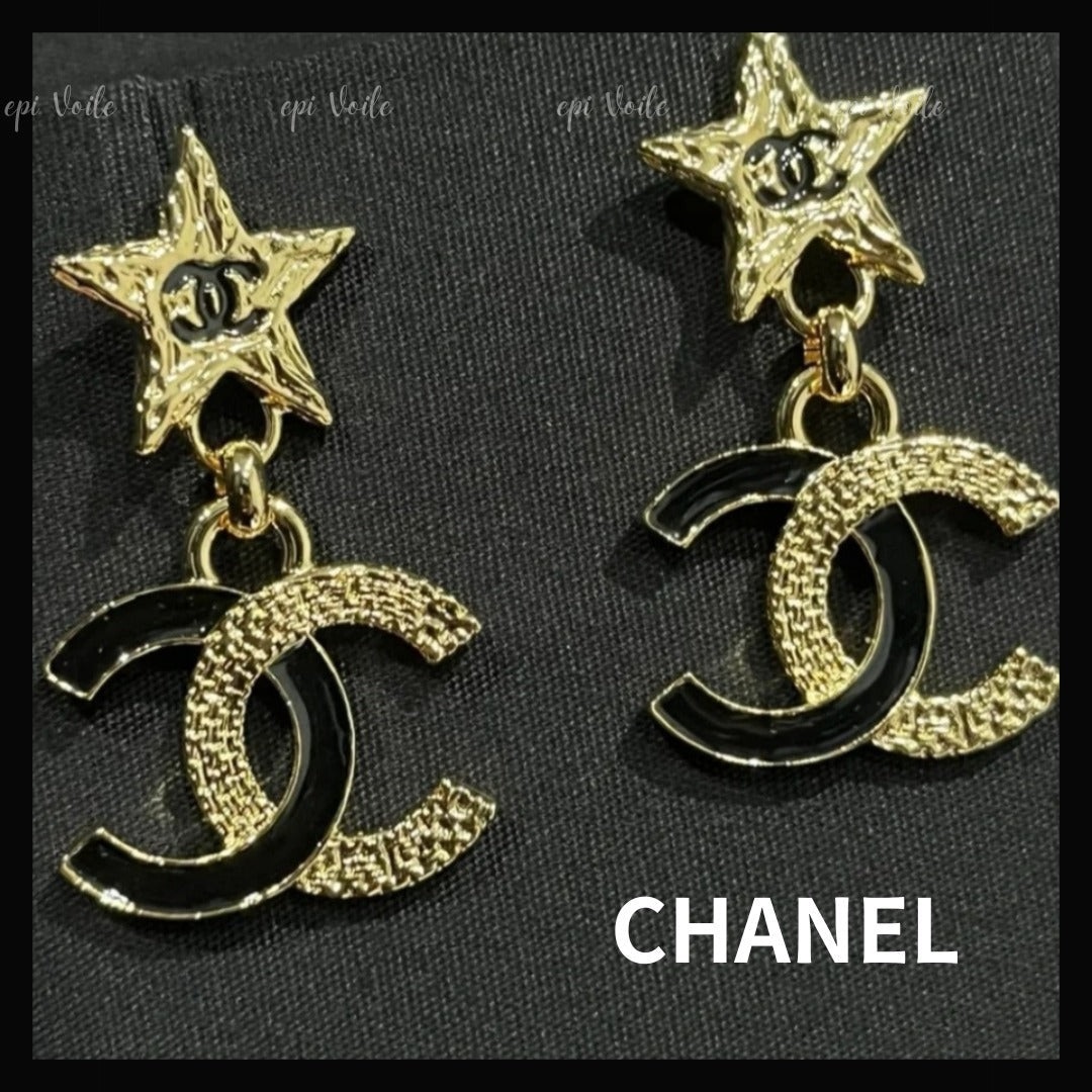 CHANEL CC STAR DROP EARRINGS