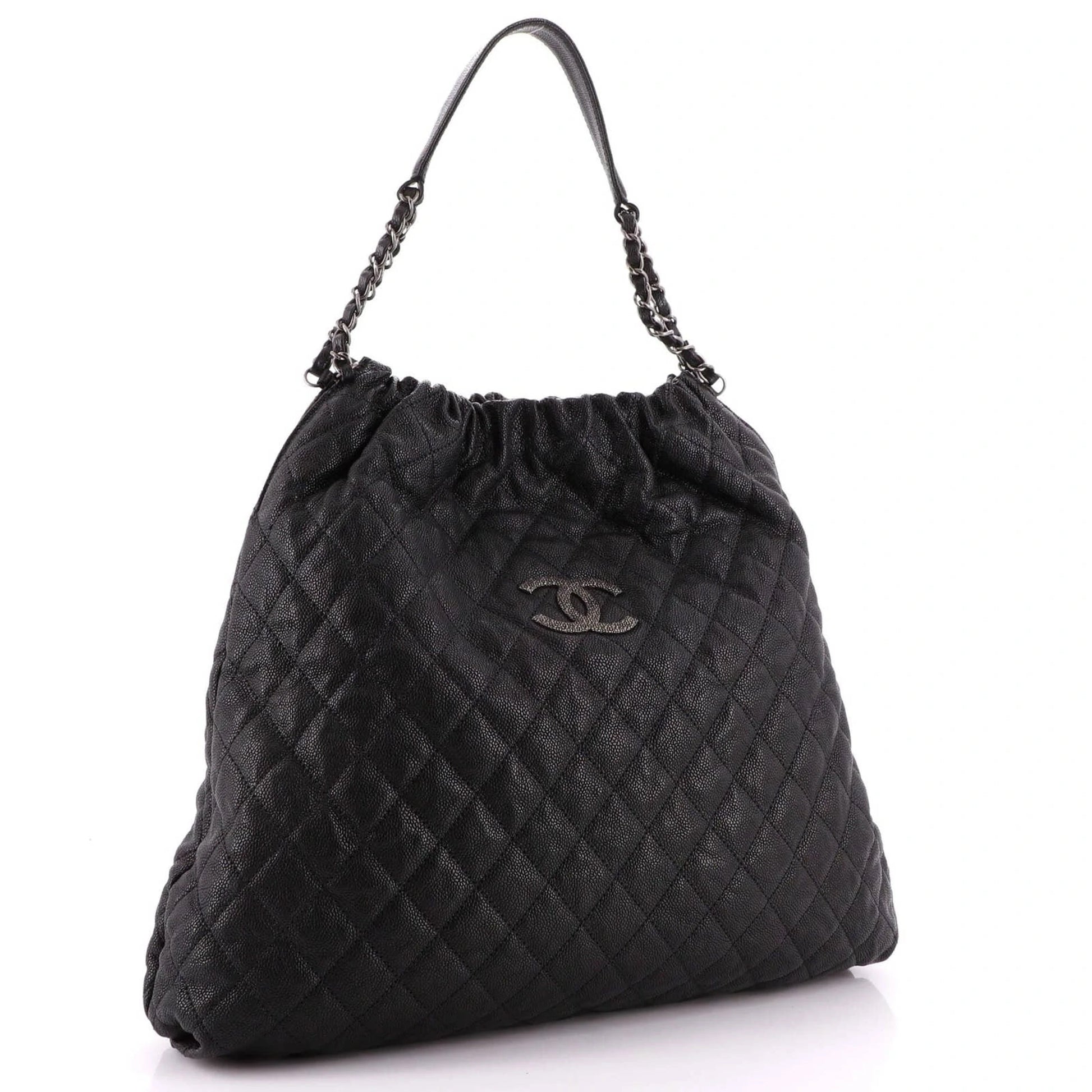 Chanel CC CAVIAR QUILTED ELASTIC Shoulder Bag