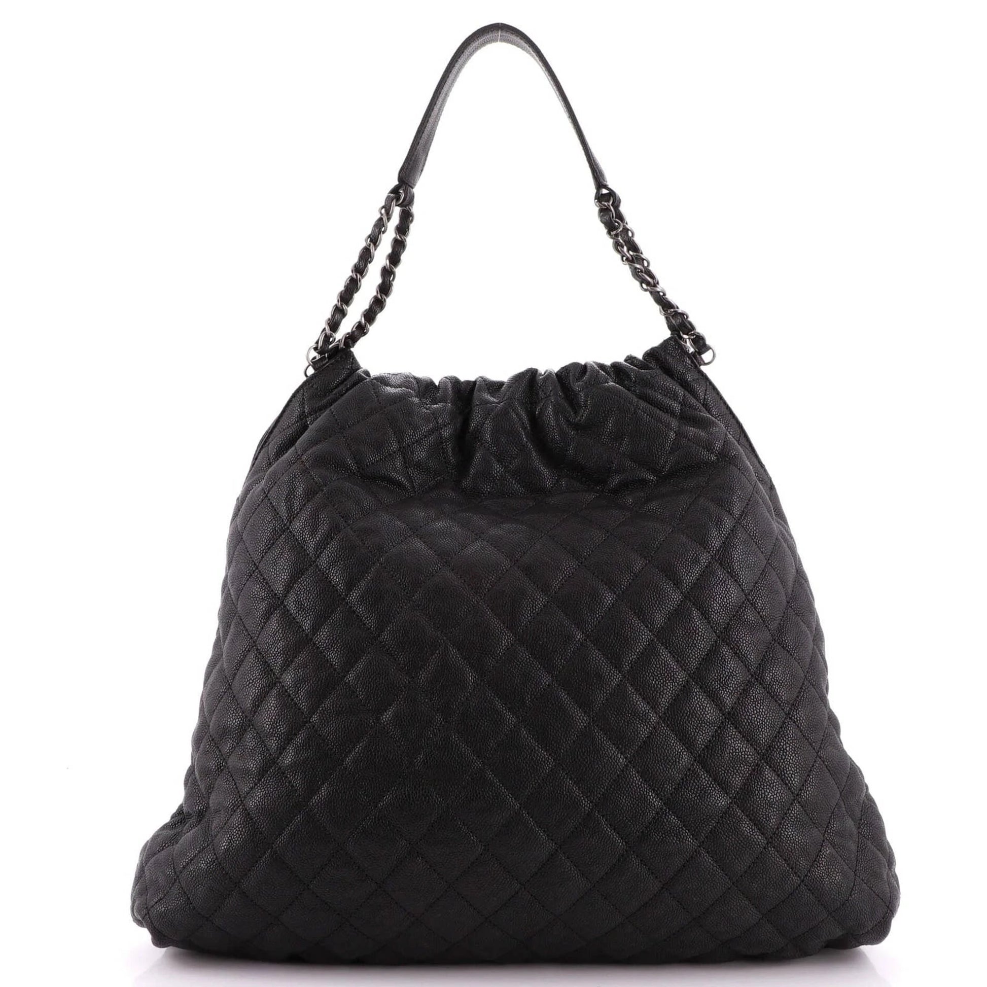Chanel CC CAVIAR QUILTED ELASTIC Shoulder Bag