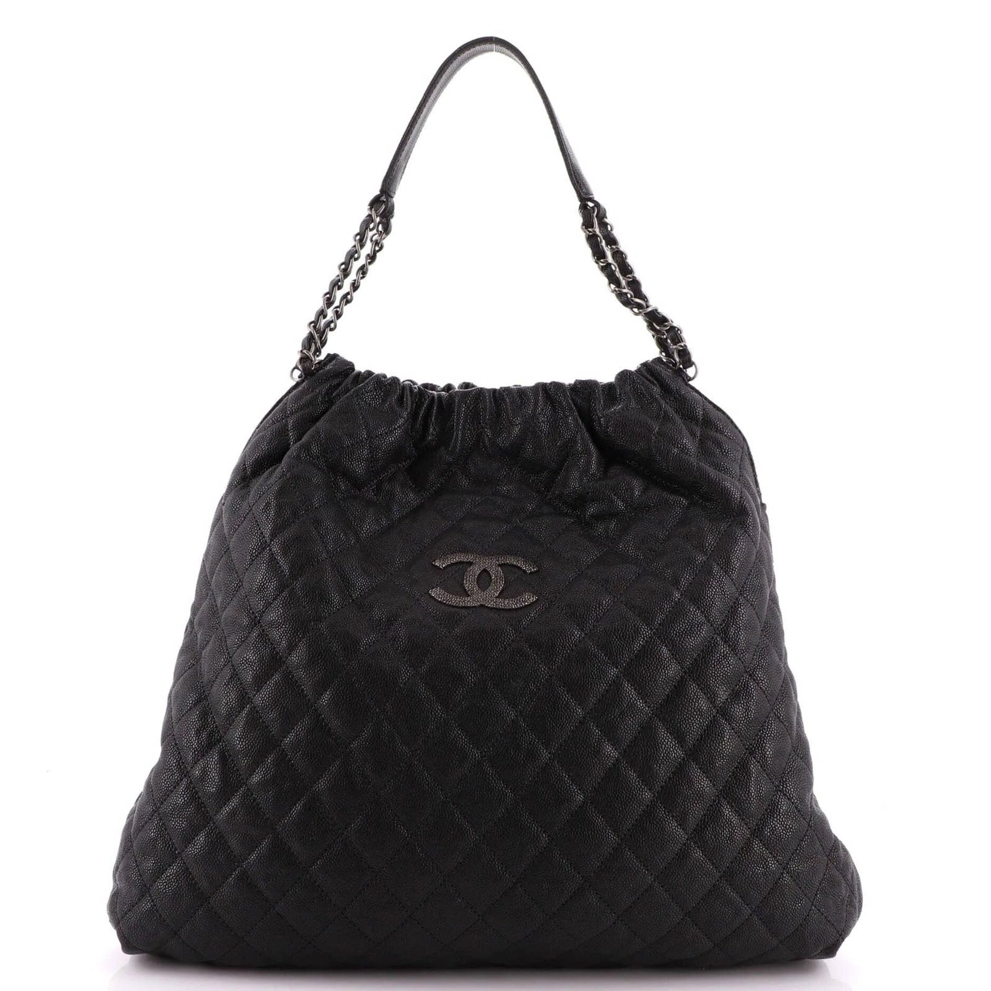 Chanel CC CAVIAR QUILTED ELASTIC Shoulder Bag