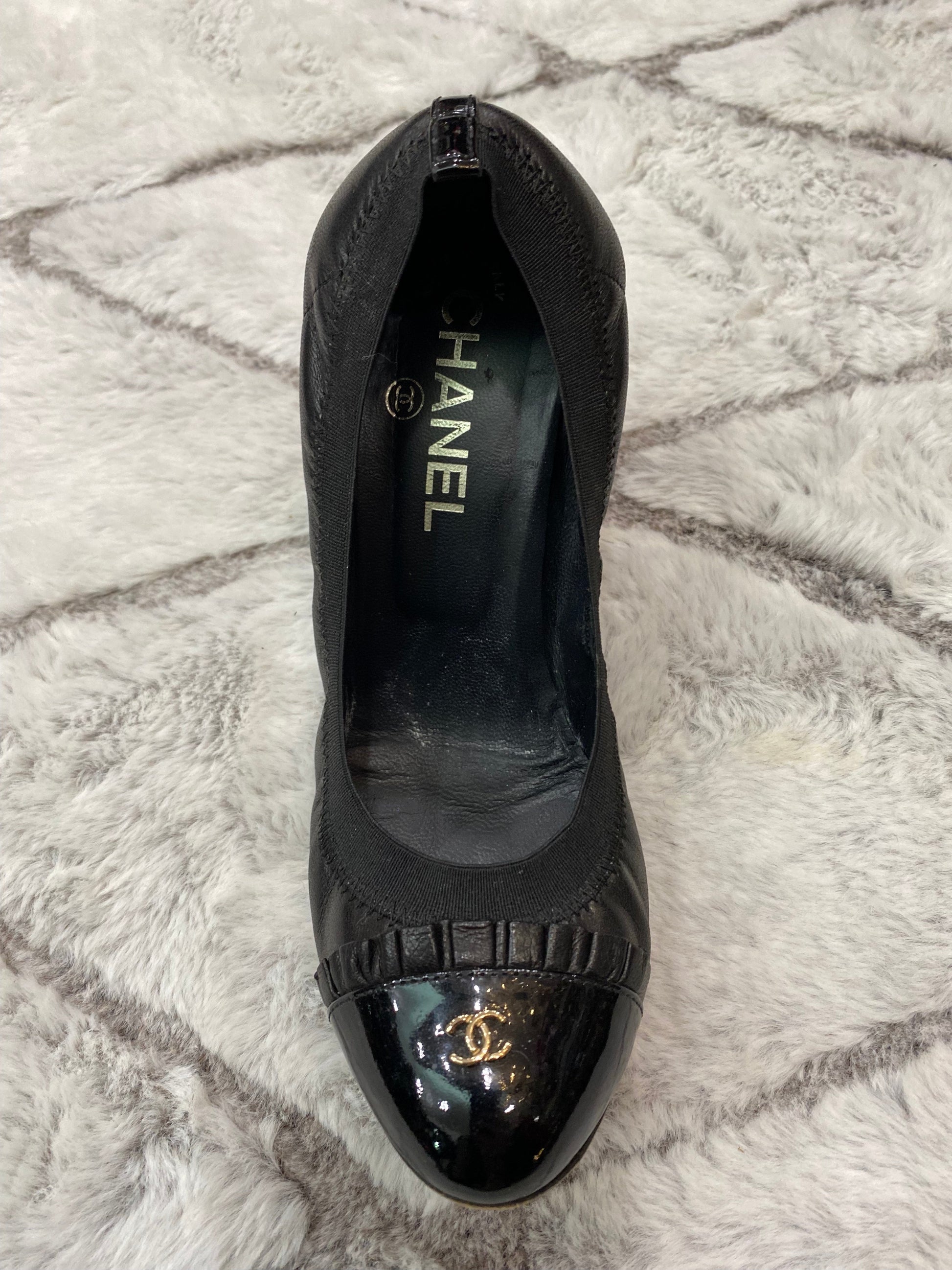 CHANEL CC ESCARPINS STRETCH PUMPS