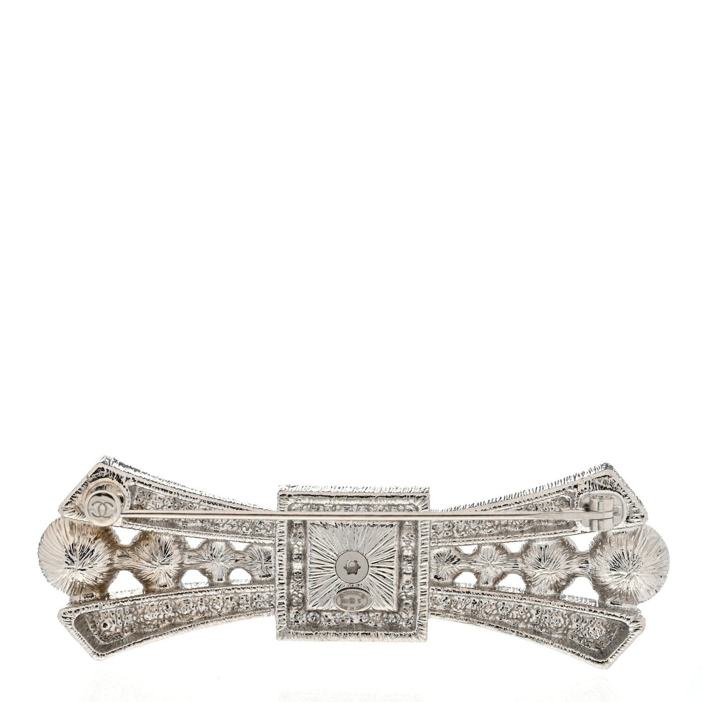 Chanel CC LOGO CRYSTAL BOW BROOCH HAIR Handbag