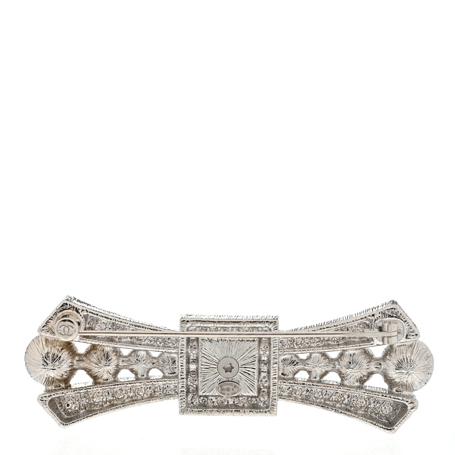 Chanel CC LOGO CRYSTAL BOW BROOCH HAIR Handbag