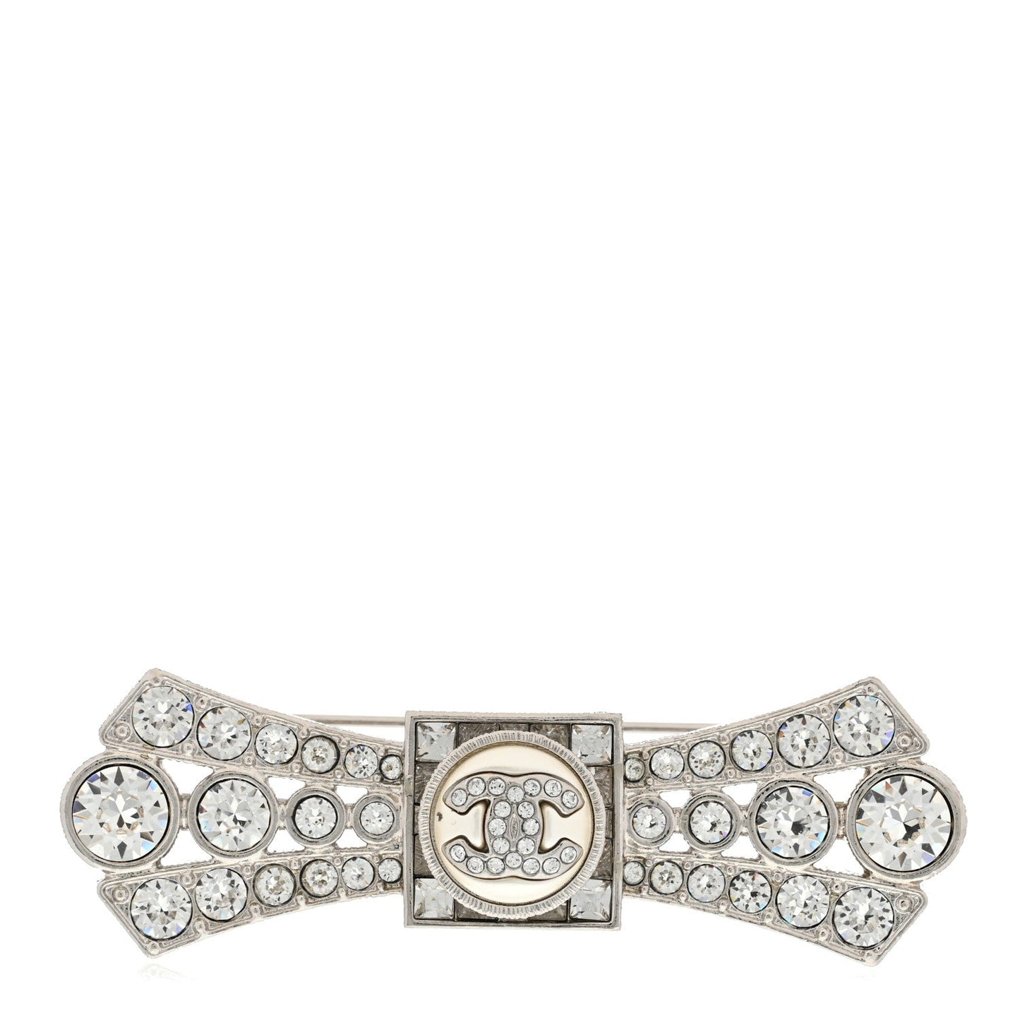 Chanel CC LOGO CRYSTAL BOW BROOCH HAIR Handbag