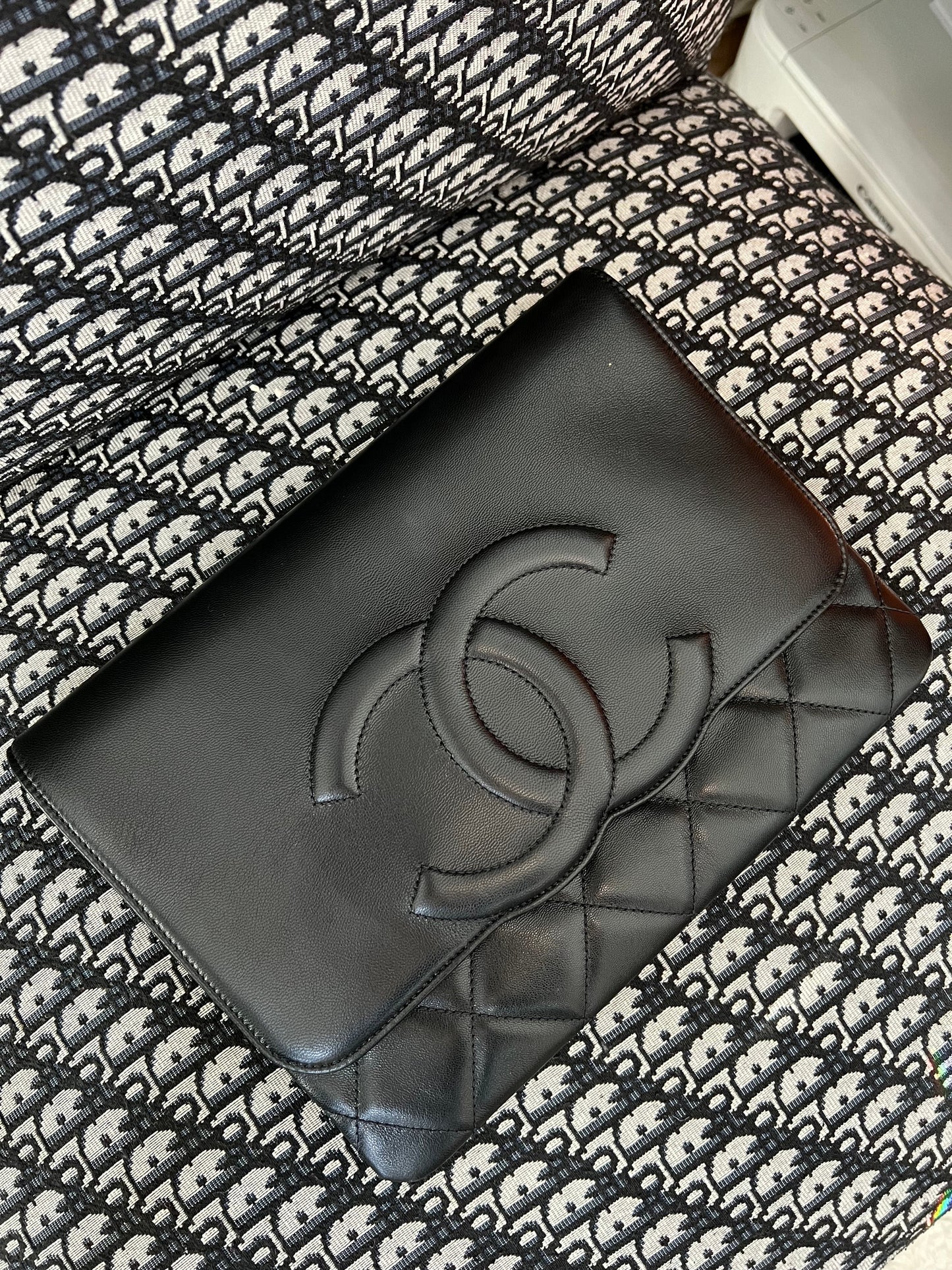 Chanel CC LAMBSKIN Clutch Bag