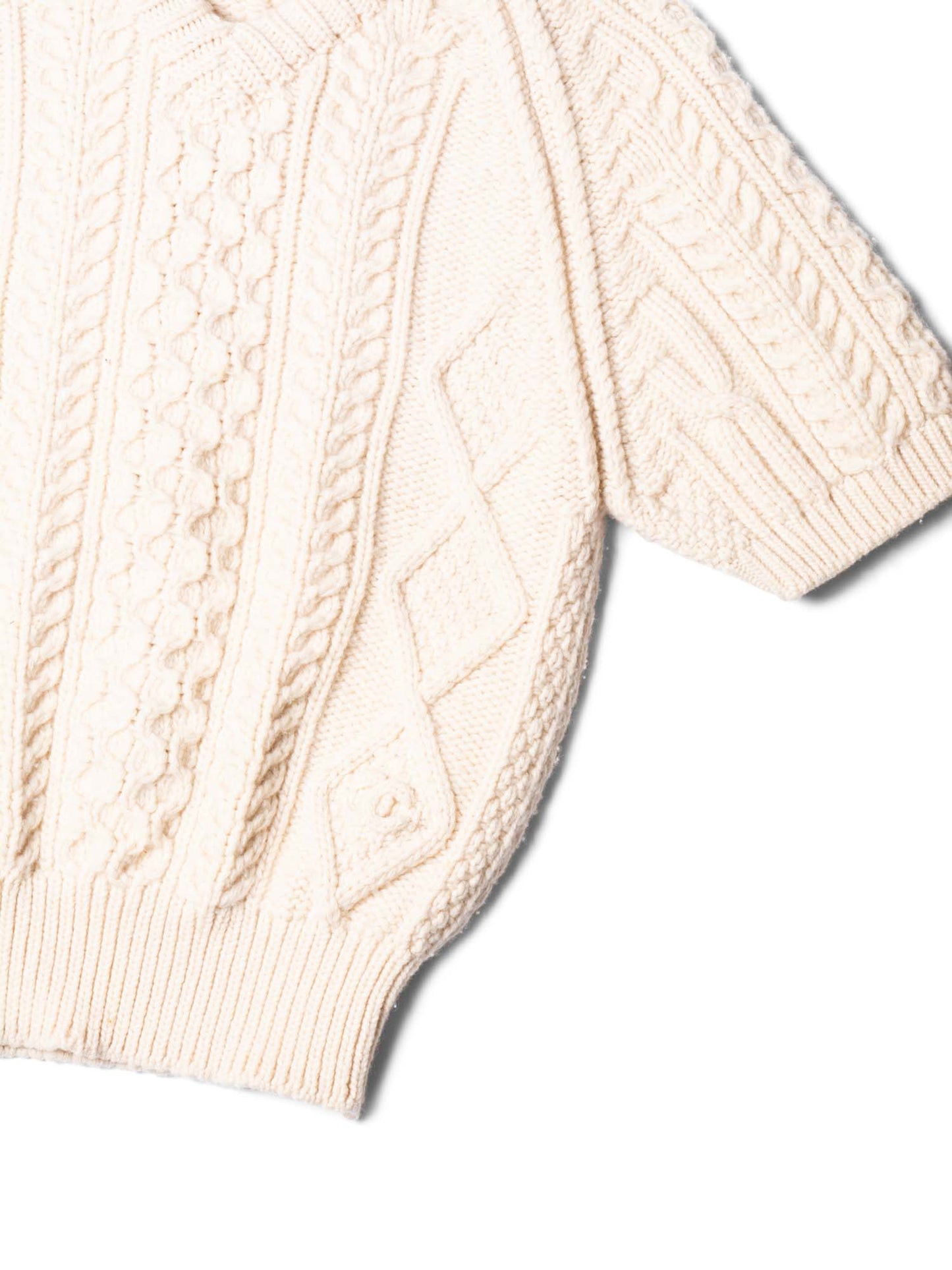 Chanel CC Logo Cable Knit Cropped Top Ivory