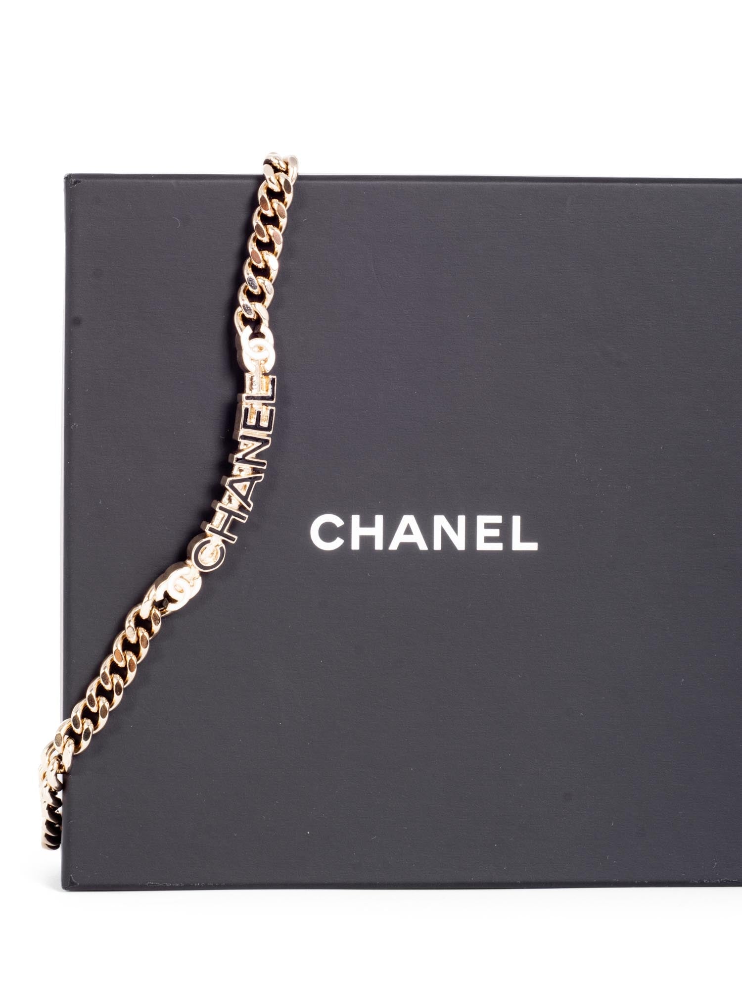 Chanel CC Logo Chocker Necklace Gold