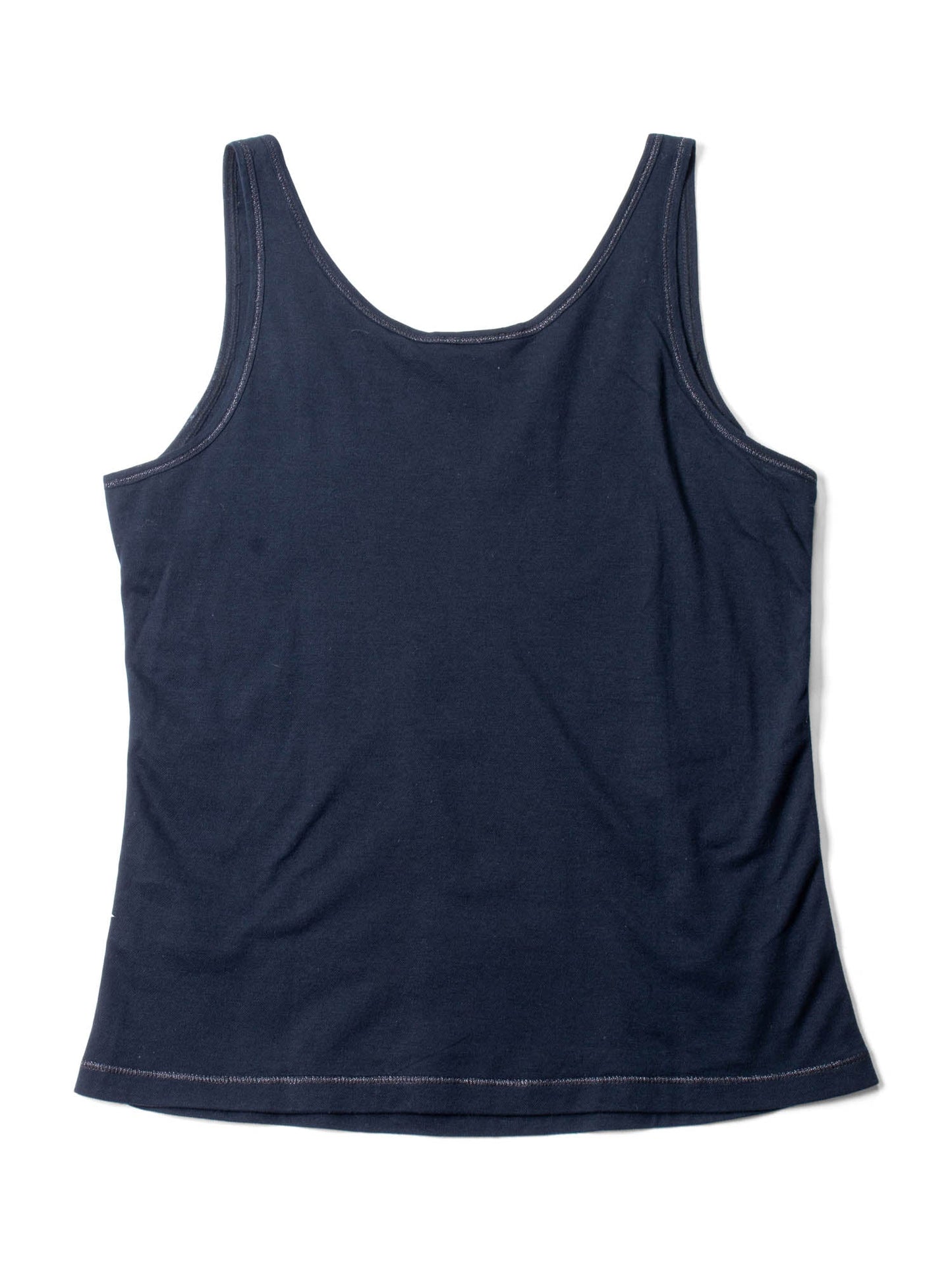 Chanel CC Logo Cotton Sleeveless Tank Top Black
