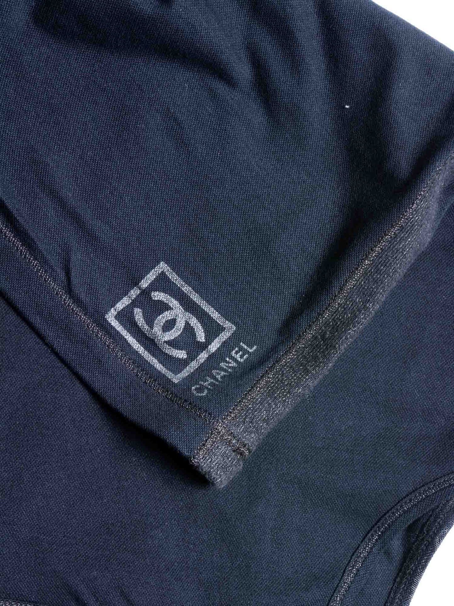 Chanel CC Logo Cotton Sleeveless Tank Top Black