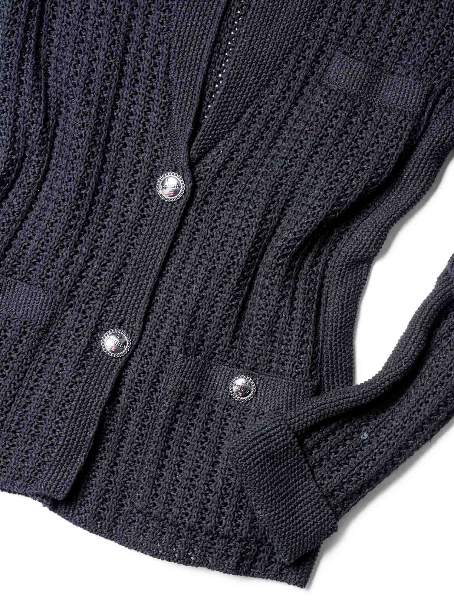 Chanel CC Logo Knitted La Pausa Jacket Black