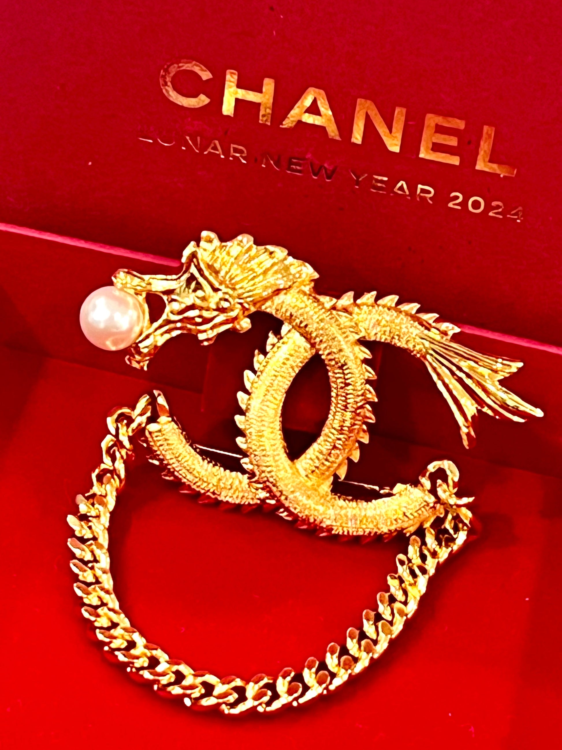 Chanel CC LOGO LUNAR NEW YEAR DRAGON Handbag