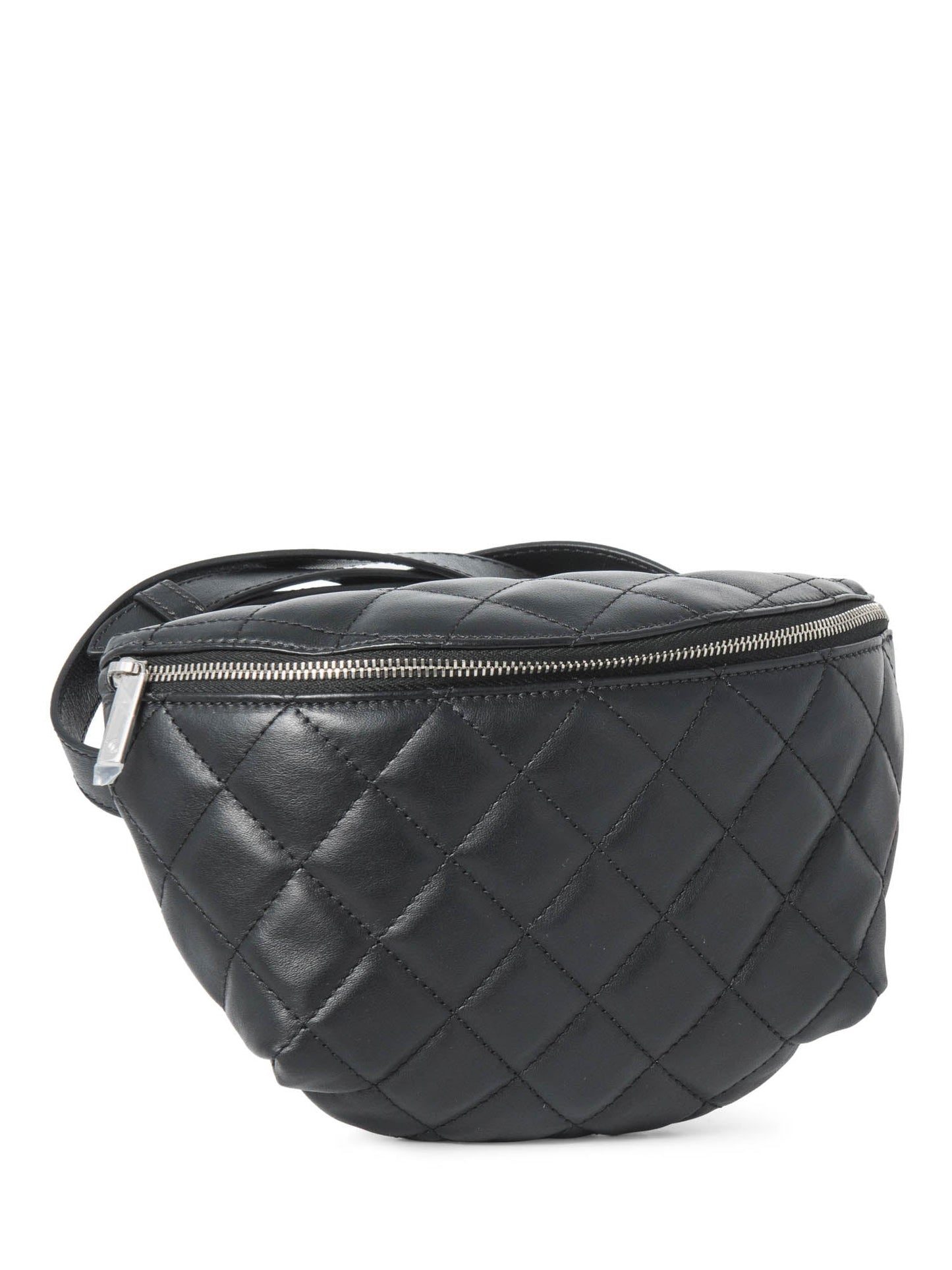 Chanel CC Logo Quilted Leather Belt Bag Black