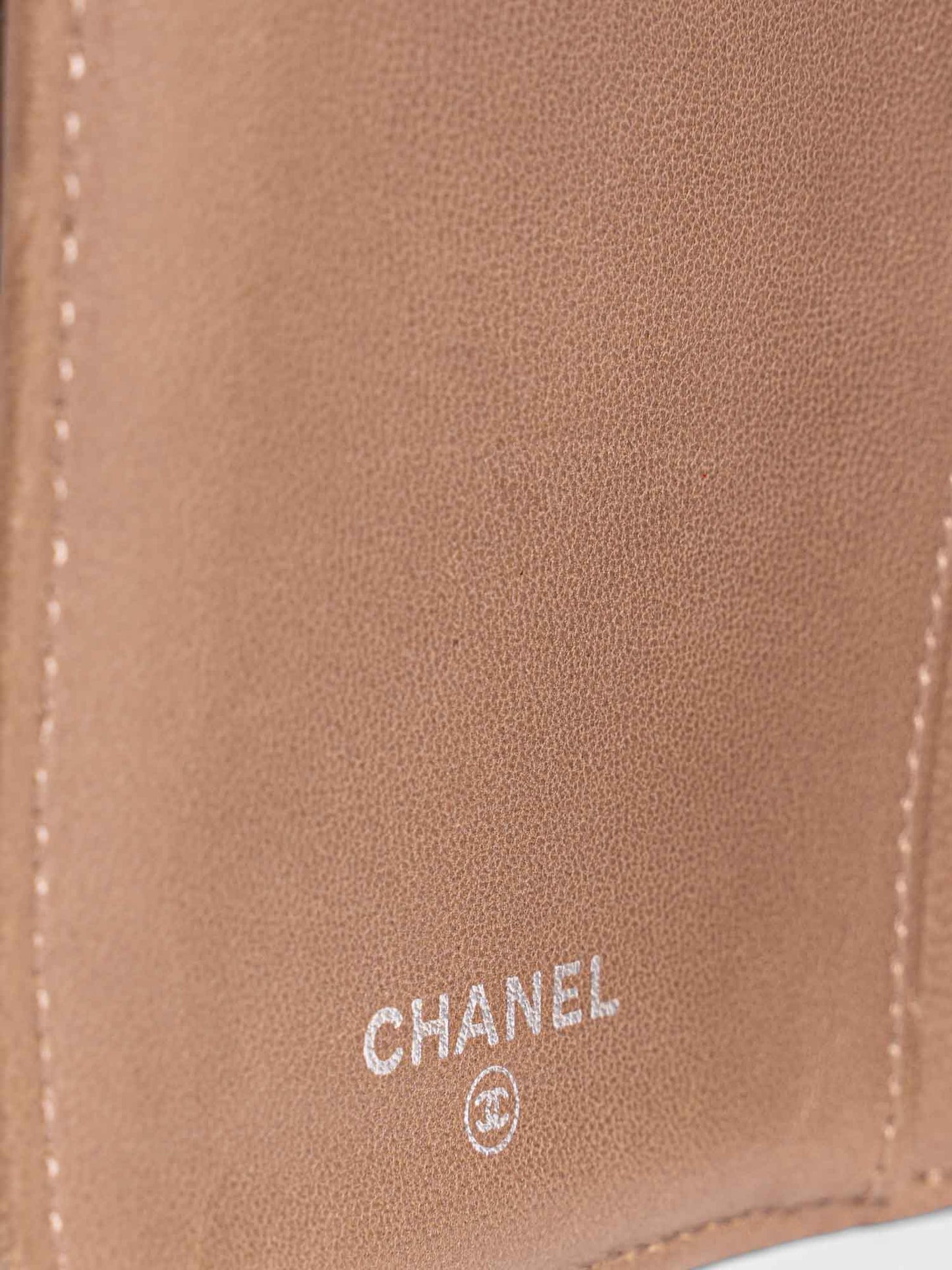 Chanel CC Logo Quilted Leather Bi-Fold Wallet Black Taupe