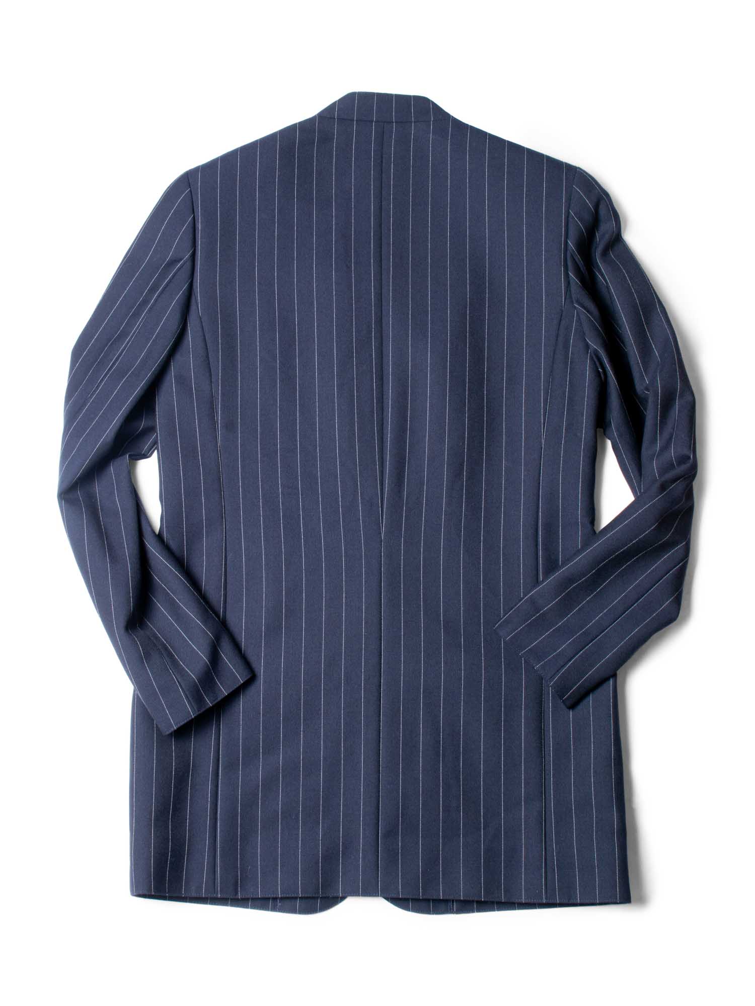 Chanel CC Logo Striped Jacket Navy Blue