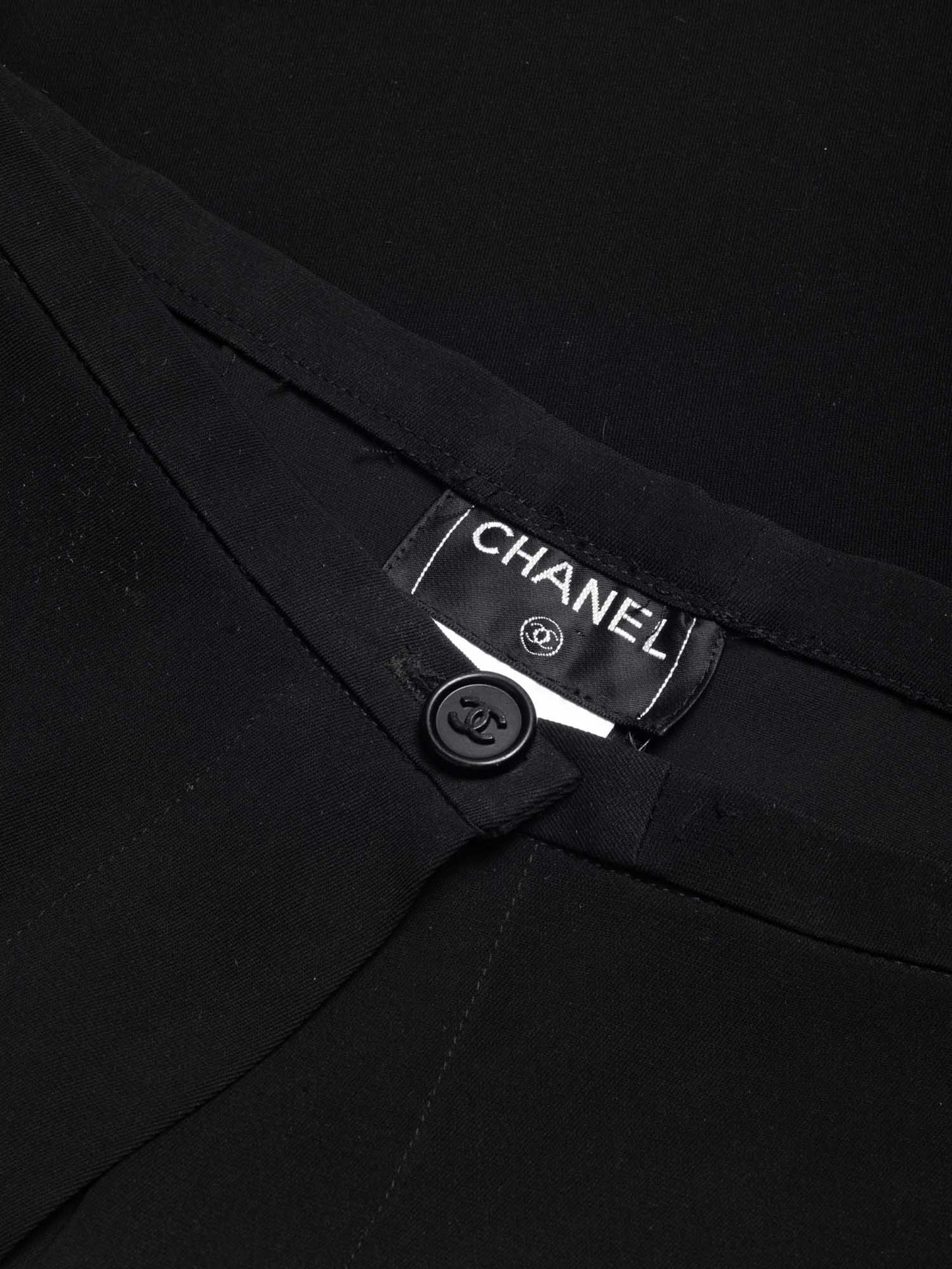 Chanel CC Logo Swimming Suit Cover Wrap Skirt Black