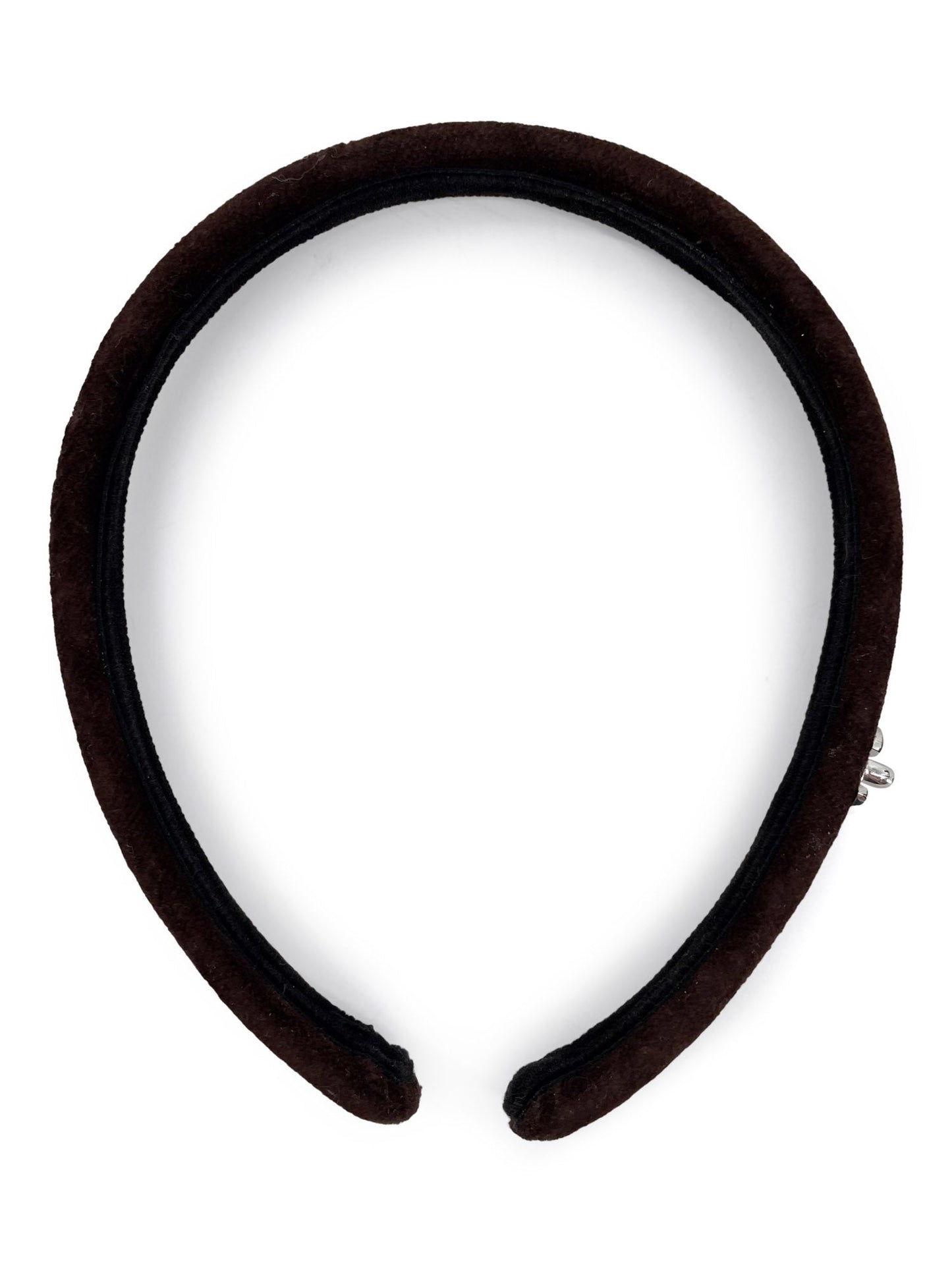 Chanel CC Logo Velvet Hair Band Brown