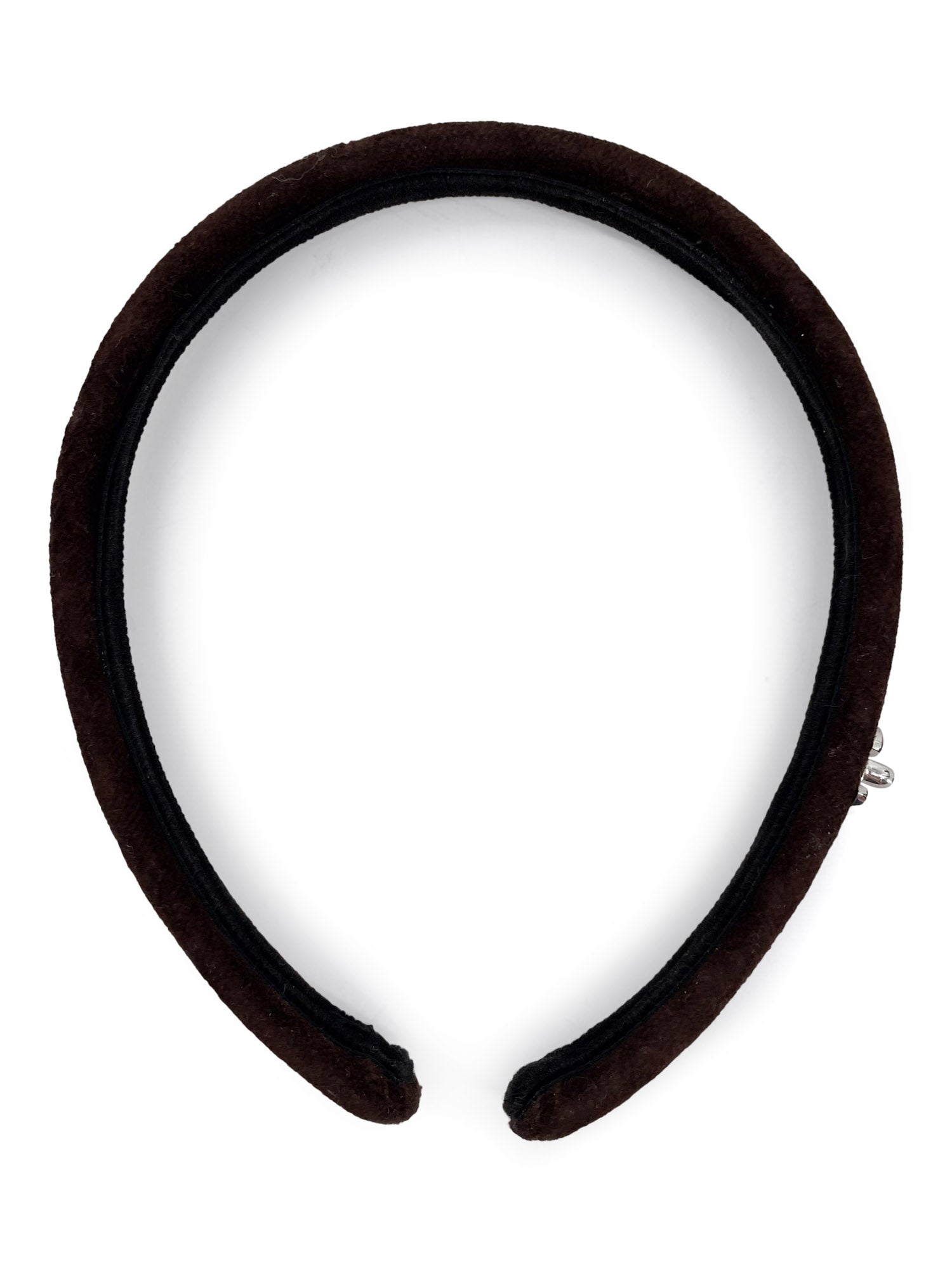 Chanel CC Logo Velvet Hair Band Brown
