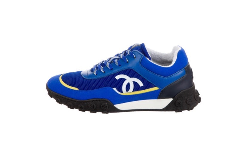 Chanel CC Mesh and Leather Low Top Sneakers for Women