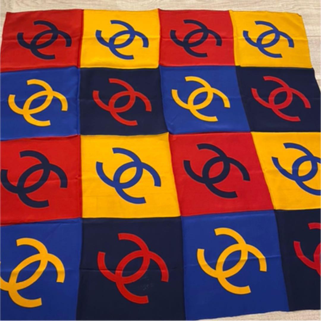 Chanel Cc Multicolor Scarf Bag