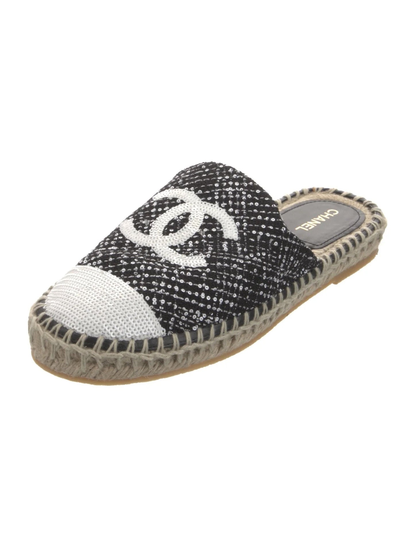 Chanel Cc Sequin Mule Espadrilles Bag