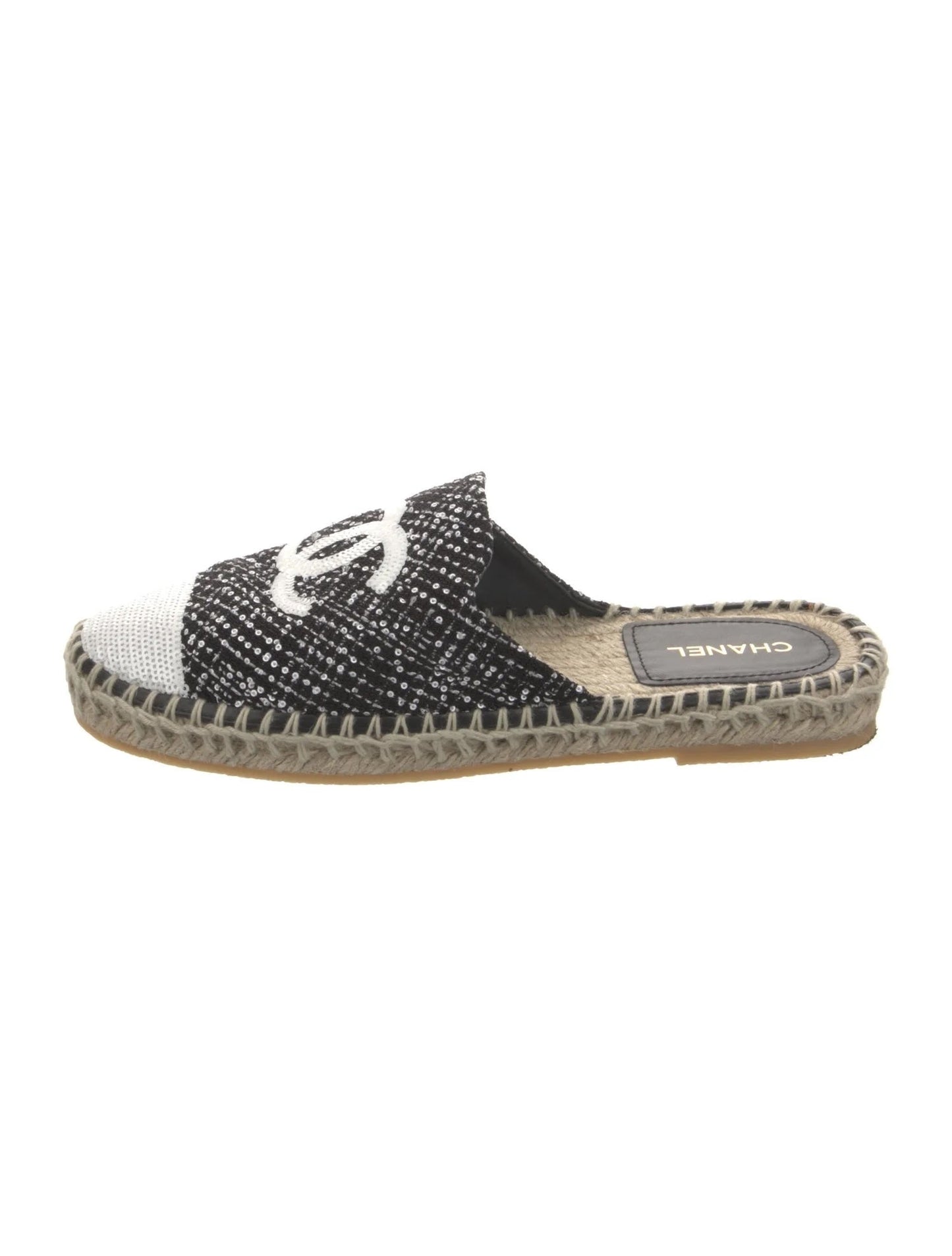 Chanel CC Sequin Mule Espadrilles for Women