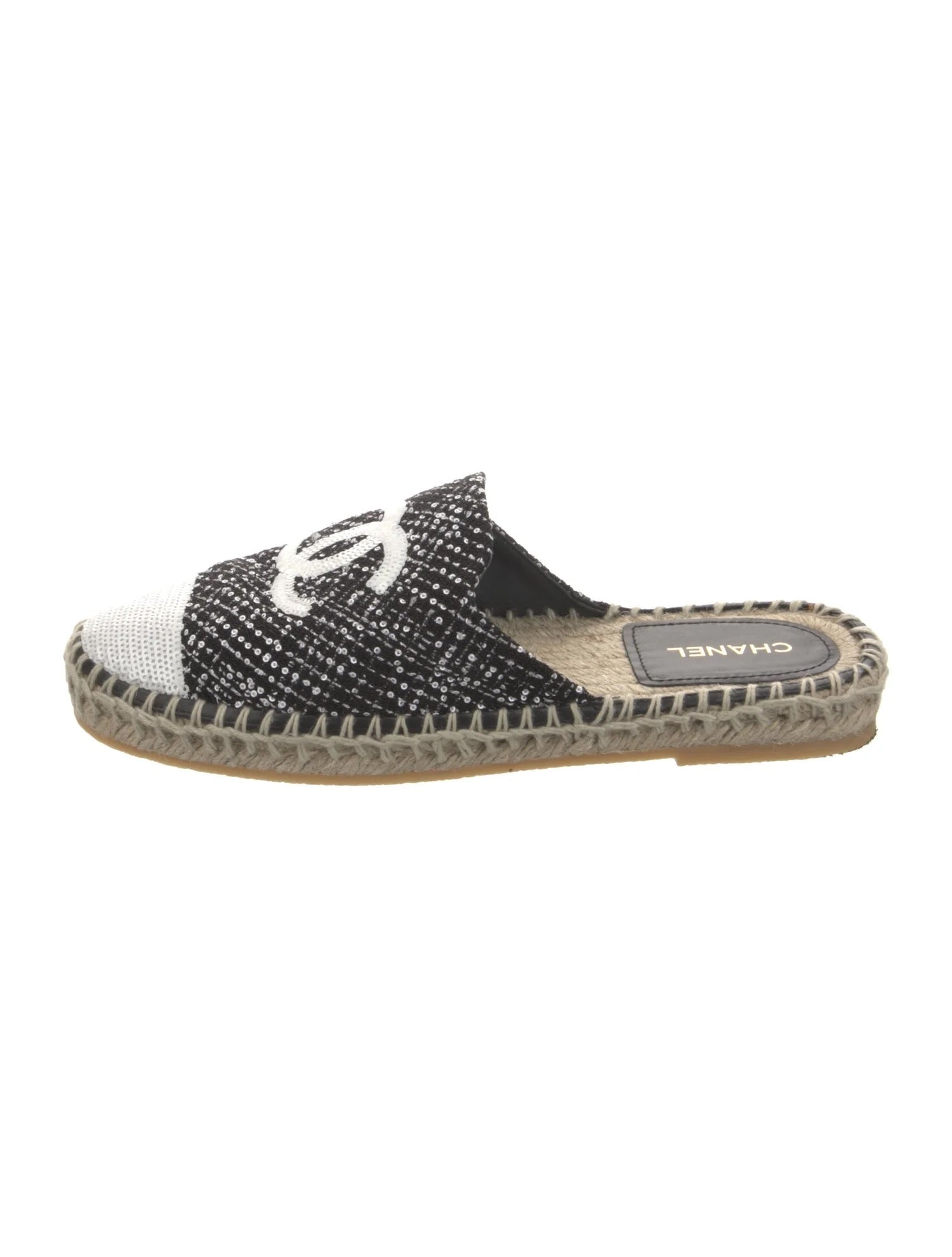 Chanel CC Sequin Mule Espadrilles for Women
