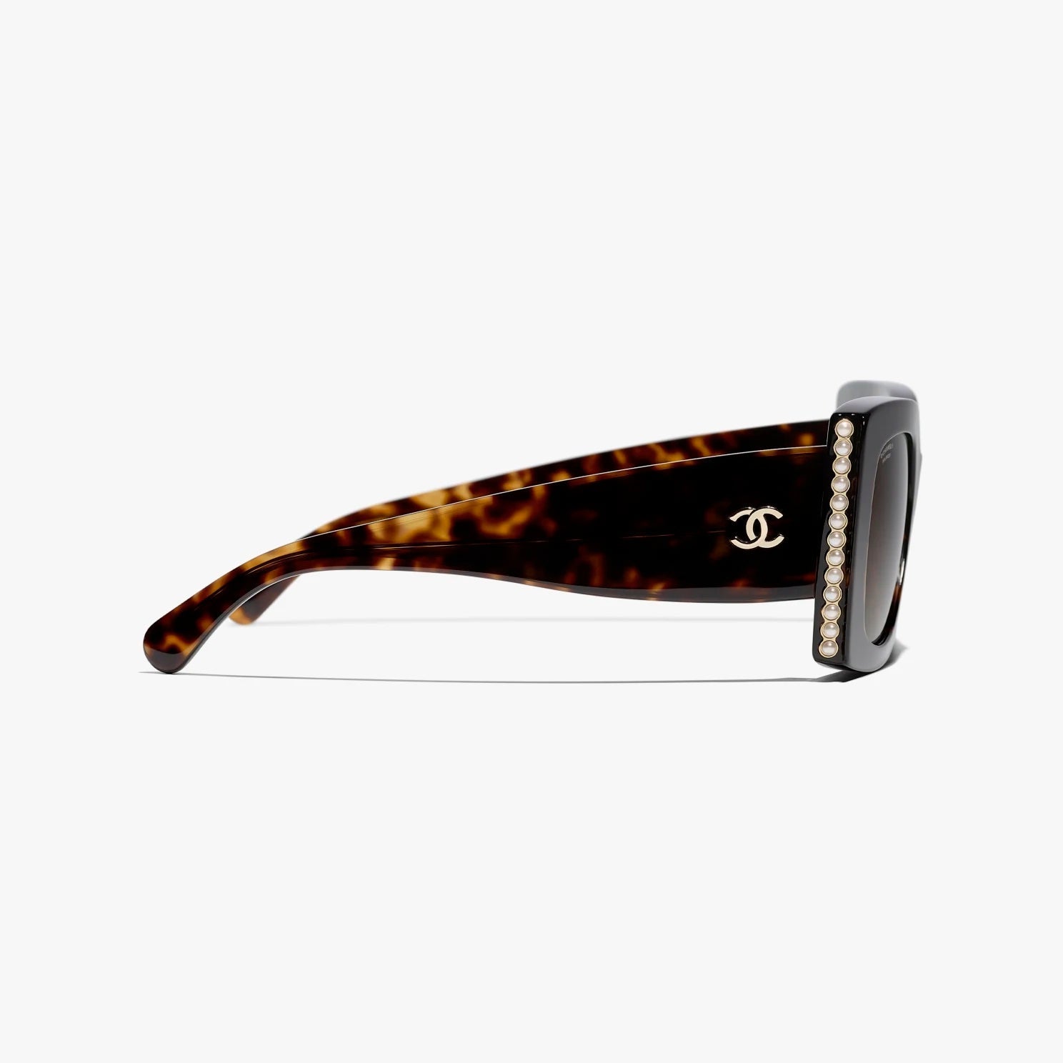 Chanel Cc Square Sunglasses With Faux Pearls Bag