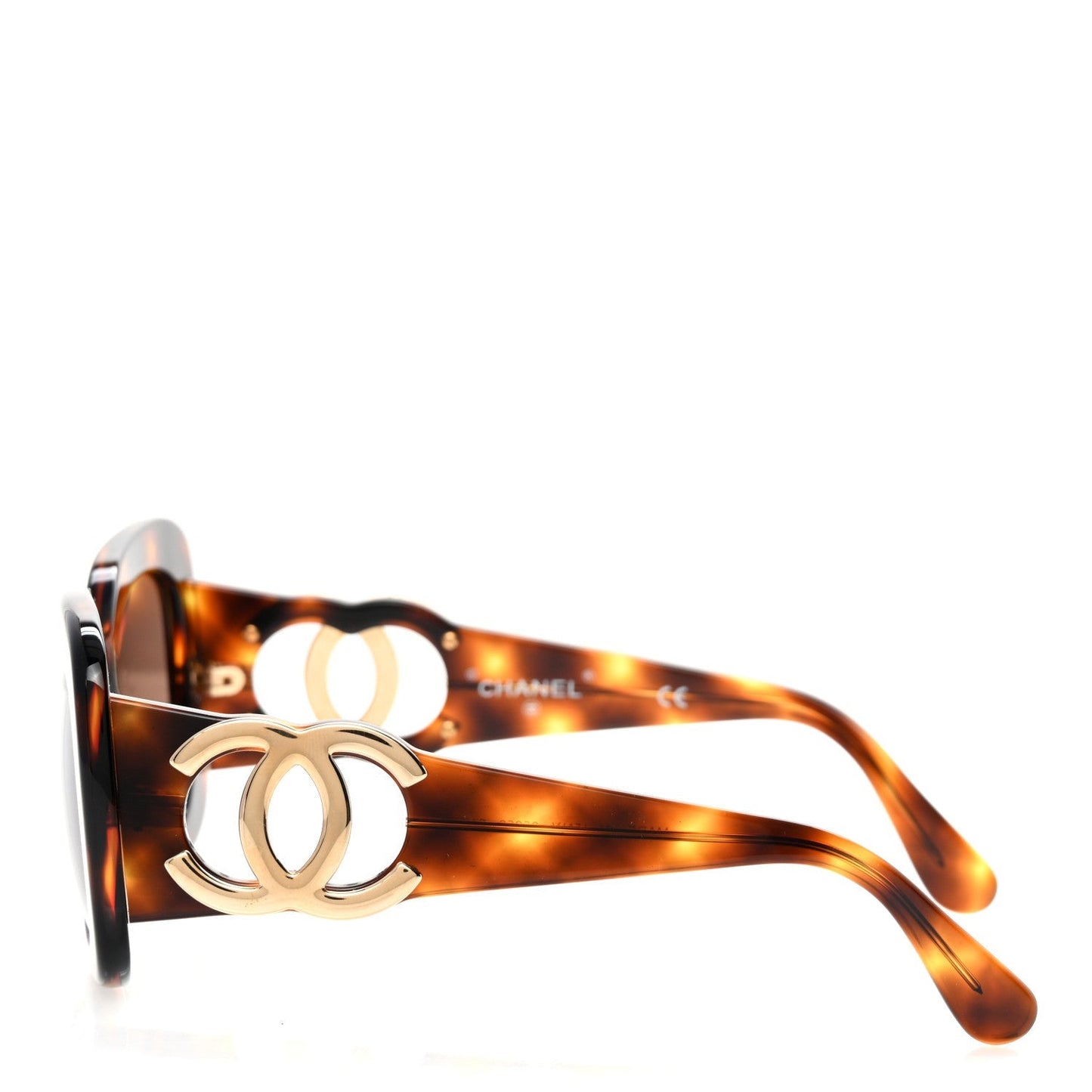 Chanel Cc Tortoise Oversized Sunglasses Bag